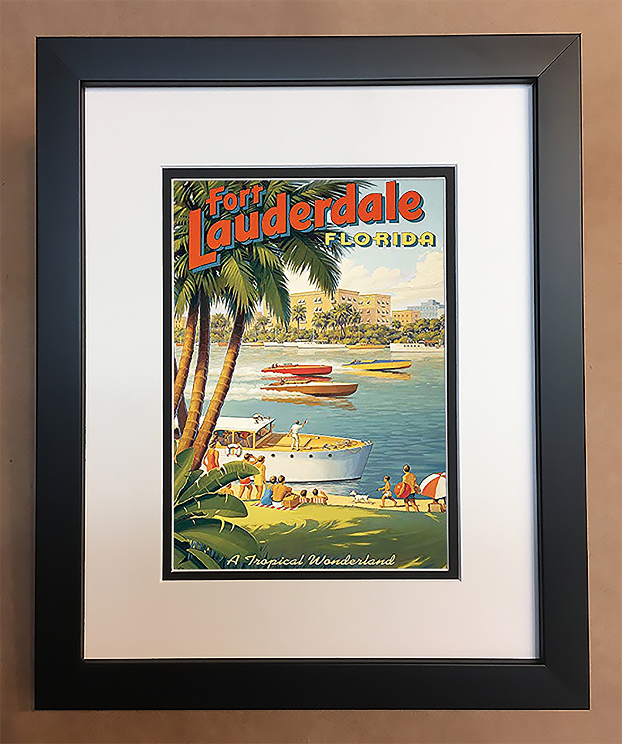 Fort Lauderdale Travel Poster Color Photo Professionally Etsy