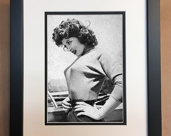 Tina Louise Black and White Photo Professionally Framed, Matted 8x10.