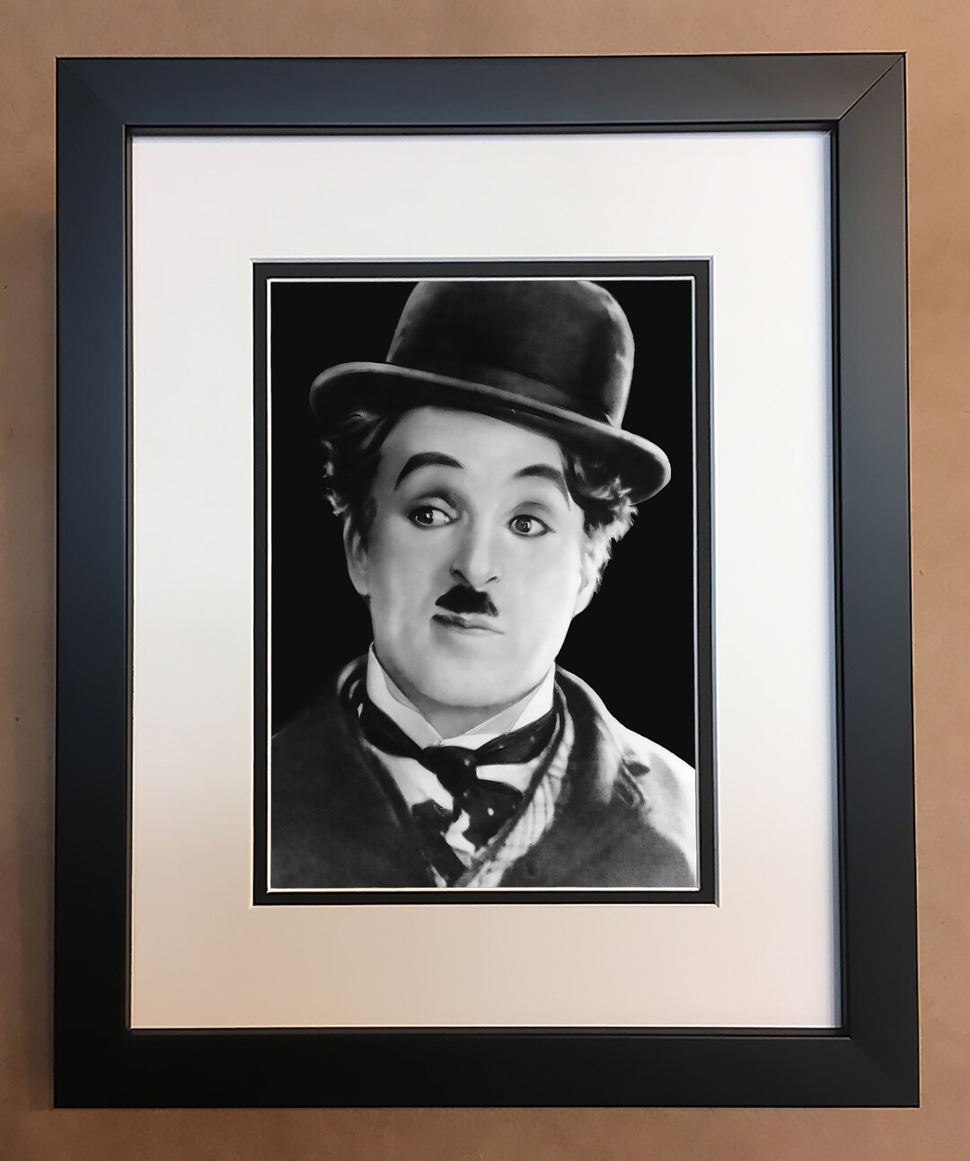 Charlie Chaplin Black and White Photo Professionally Framed Etsy