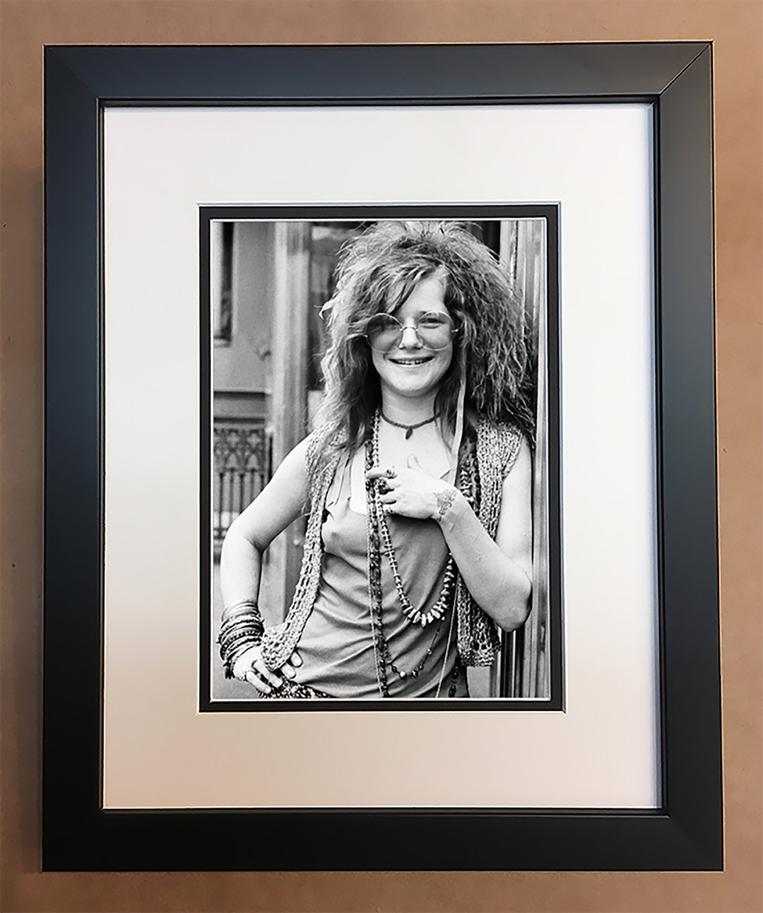 Janis Joplin Black and White Photo Professionally Framed, Matted 8x10 ...