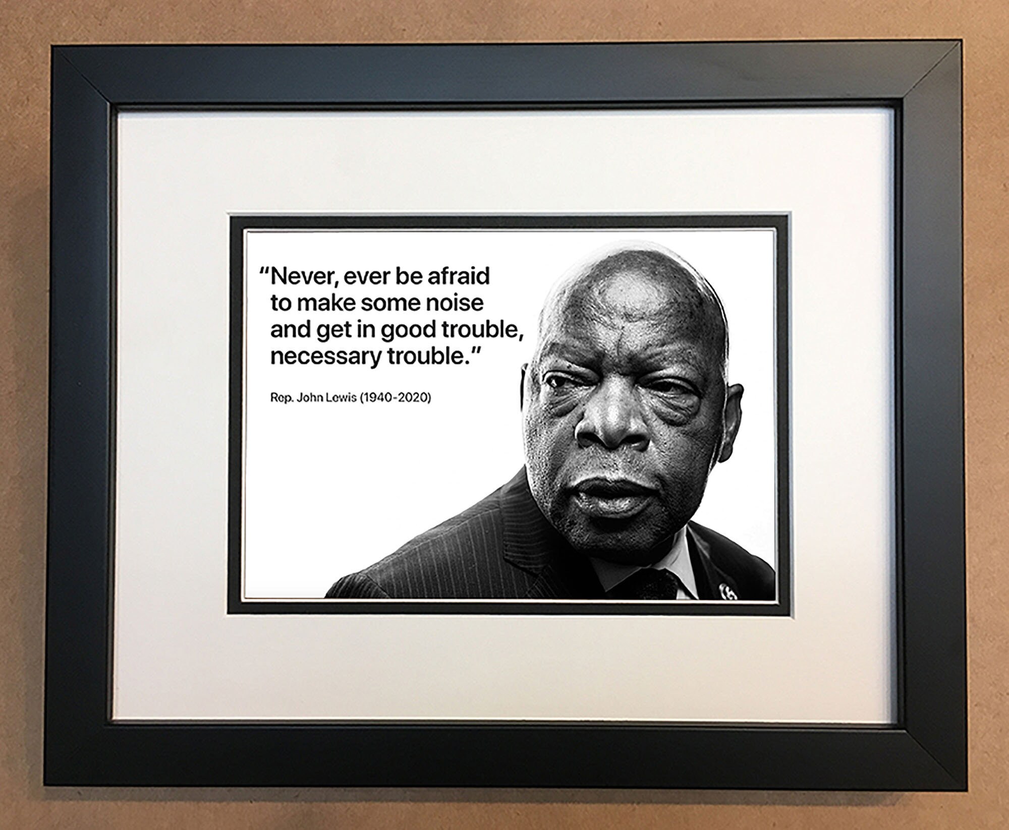 John Lewis Black and White Photo Professionally Framed Matted Etsy