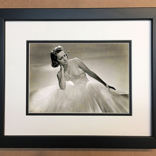 Olivia DeHavilland Photo Professionally Framed, Matted 10x8.