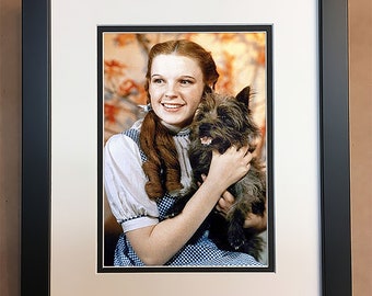 Judy Garland Color Photo Professionally Framed, Matted 8x10.