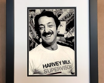 Harvey Milk Photo encadré professionnellement, mat 8x10.