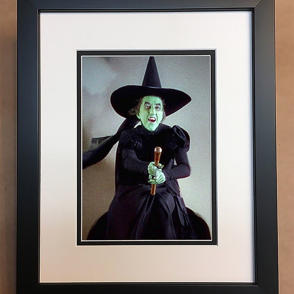 Wizard of Oz Wicked Witch Color Photo Professionally Framed, Matted 8x10.