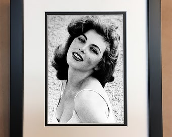 Tina Louise Black and White Photo Professionally Framed, Matted 8x10.