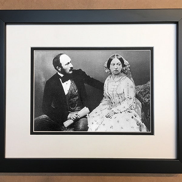 Queen Victoria and Prince Albert Photo Professionally Framed, Matted 10x8.