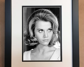 Jane Fonda Photo encadrée professionnellement, mate 8x10.
