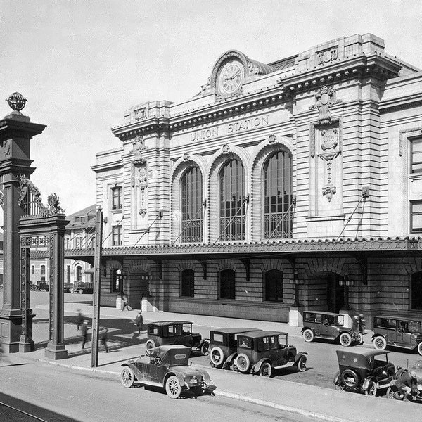 Denver Union Station unframed 7x5 black and white photo