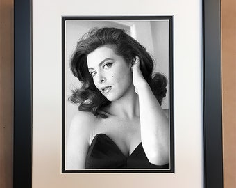 Tina Louise Black and White Photo Professionally Framed, Matted 8x10.