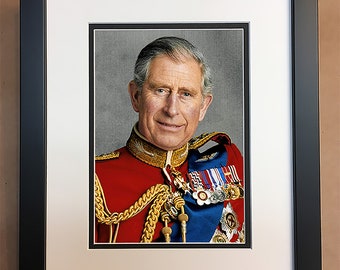 King Charles Color Photo Professionally Framed, Matted 8x10.