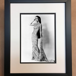 Cher Black and White Photo Professionally Framed, Matted 8x10.