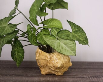 Atlantic Mold Conch Shell Planter, Signed