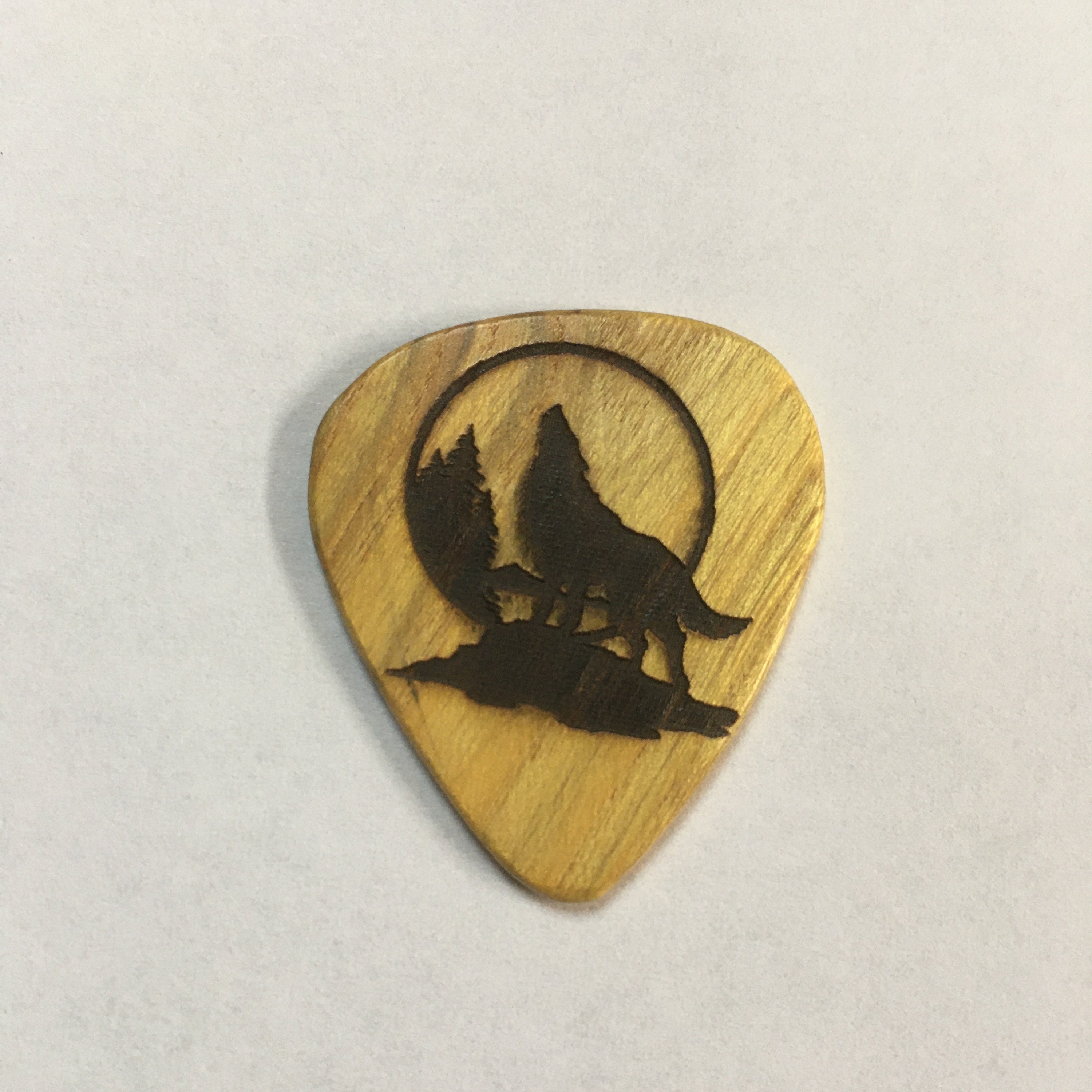 Laser Engraved Hardwood Guitar Picks. Pick Your Engraving Choice In