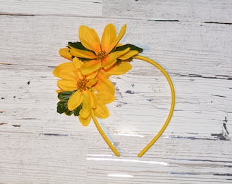 Headband with Yellow Flowers