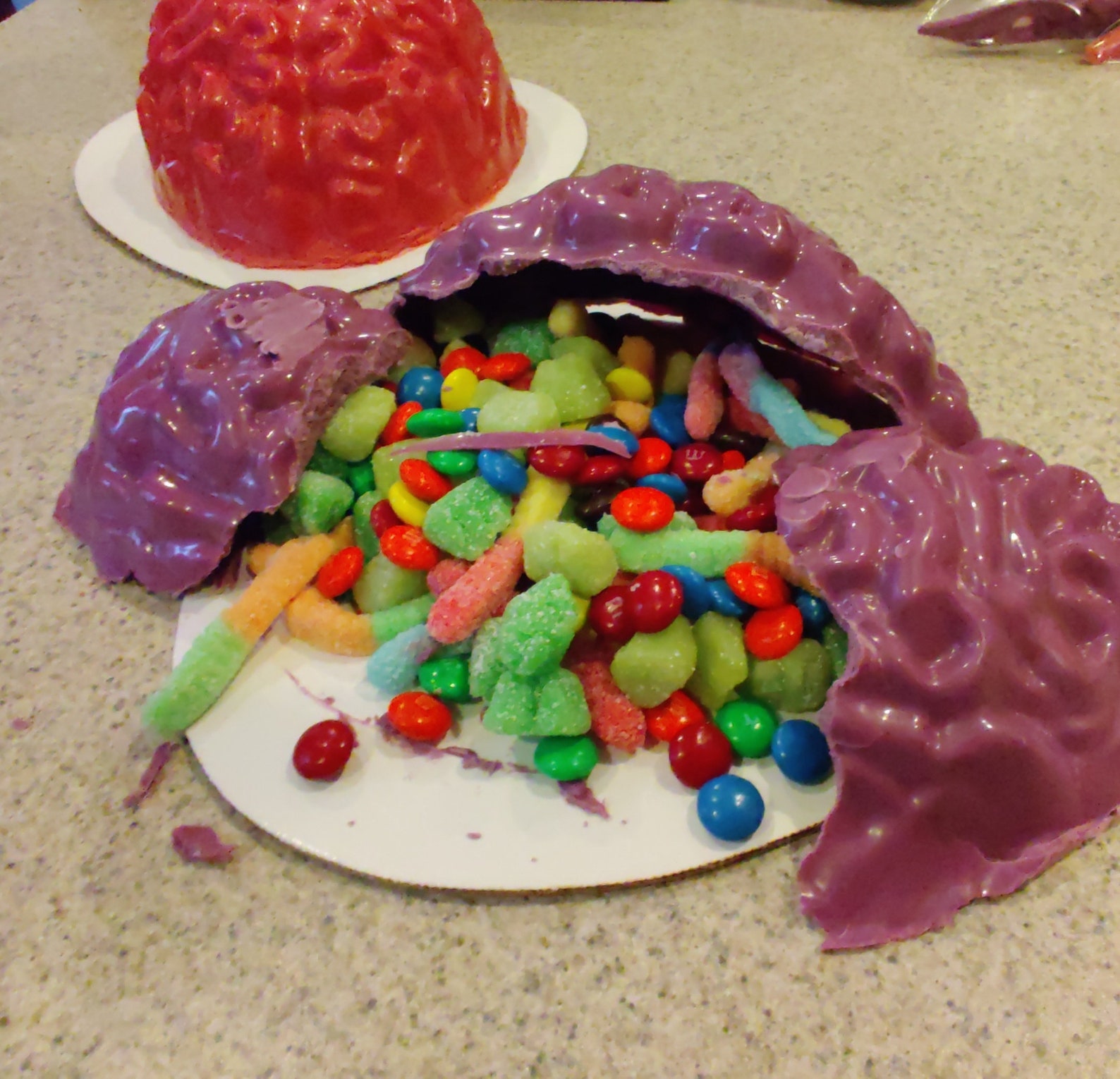 Breakable Brain Candy Filled Brains Halloween Chocolate Etsy