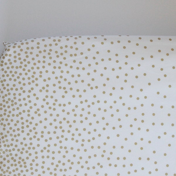 SALE! Fitted Cot Sheet. Fitted Crib Sheet. Gold Cot Bedding. Gold Crib Bedding. Gold Confetti Cot Sheet. Baby bedding. Cot bedding