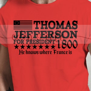 HAMILTON INSPIRED &quot;Jefferson for President&quot; Digital Design | Instant Digital Download | SVG | 6 File Types | Small Business License