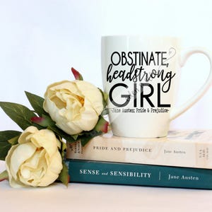 Obstinate Headstrong Girl Jane Austen Instant Digital Design Download 6 File Types SHE WROTE Quotes by Female Author Quotes image 1