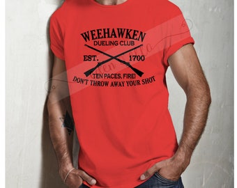 HAMILTON Inspired "Weehawken Dueling Club" Instant Digital Download | SVG Download | 6 file types |  Small Business License