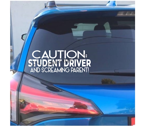 Download Caution Student Driver Amusing Digital Design Instant Etsy
