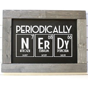 PERIODICALLY NERDY Digital Design | Funny Periodic Table Design | Instant Download | Six File Types | Small Business License | SVG