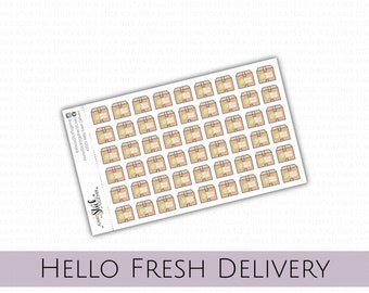 HELLO FRESH DELIVERY Stickers perfect for your Erin Condren Planner, Journal, or Scrapbook