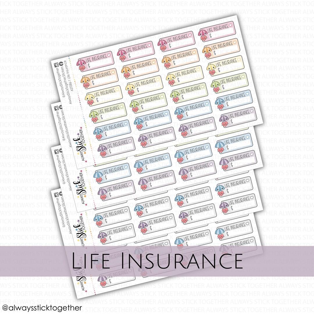 LIFE INSURANCE BILL Stickers Perfect for Your Planner, Journal, or ...