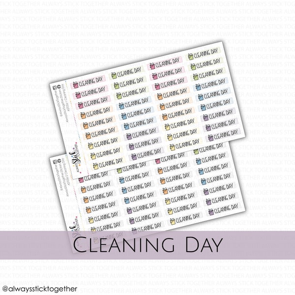 CLEANING DAY Stickers perfect for your Planner, Journal, or Scrapbook