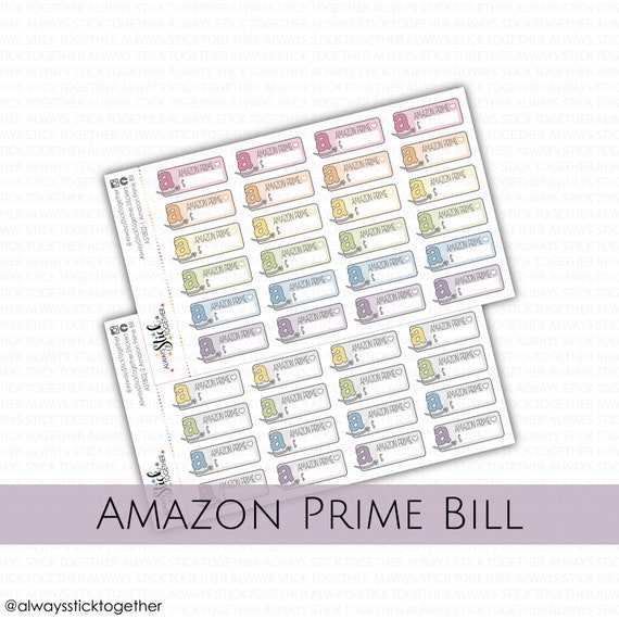AMAZON PRIME BILL Stickers Perfect for Your Planner Journal Etsy