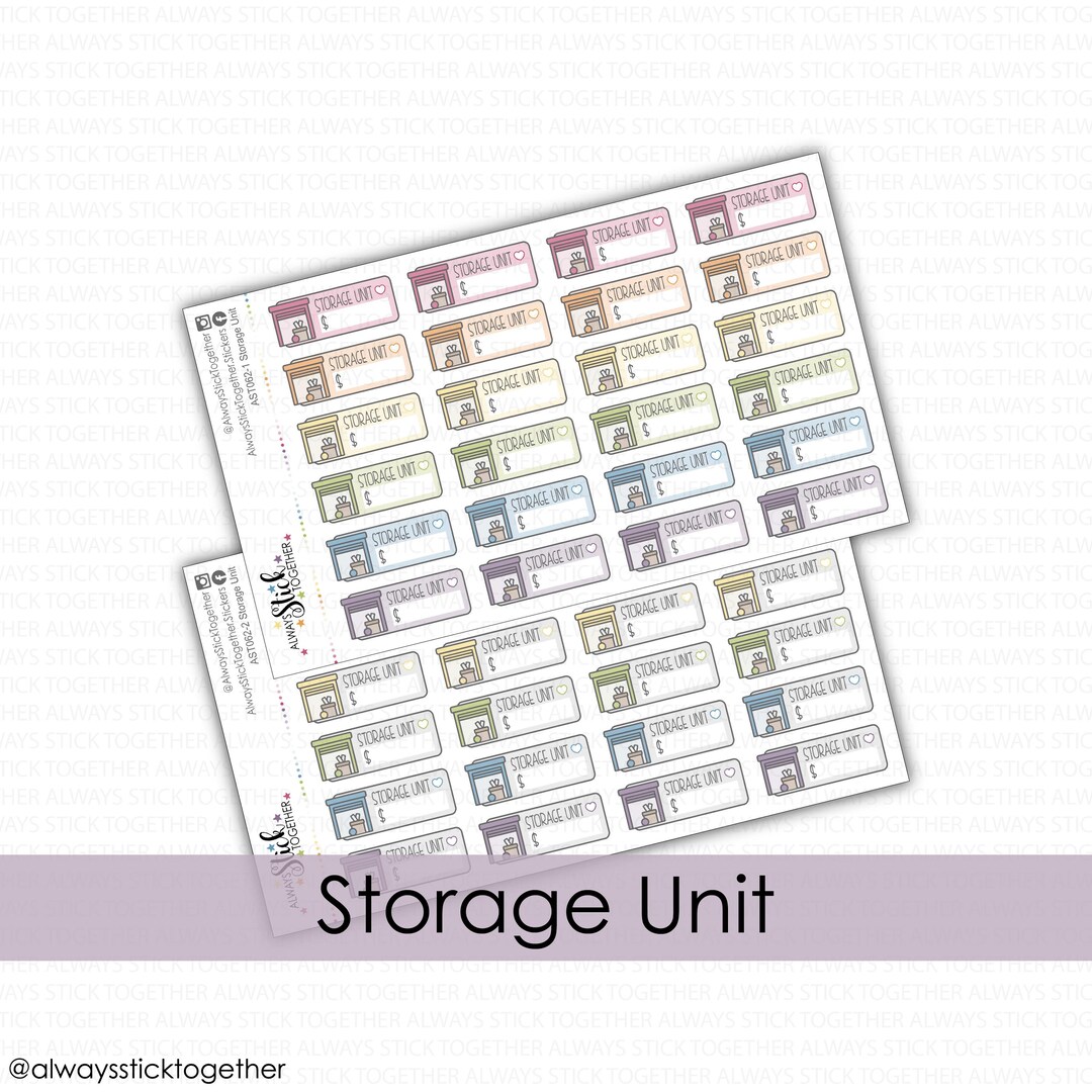 Storage Unit Sticker STORAGE UNIT BILL Stickers Perfect for Your Planner, Journal, or ...