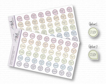 ACADEMIC/SCHOOL Stickers perfect for your Planner, Journal, or Scrapbook