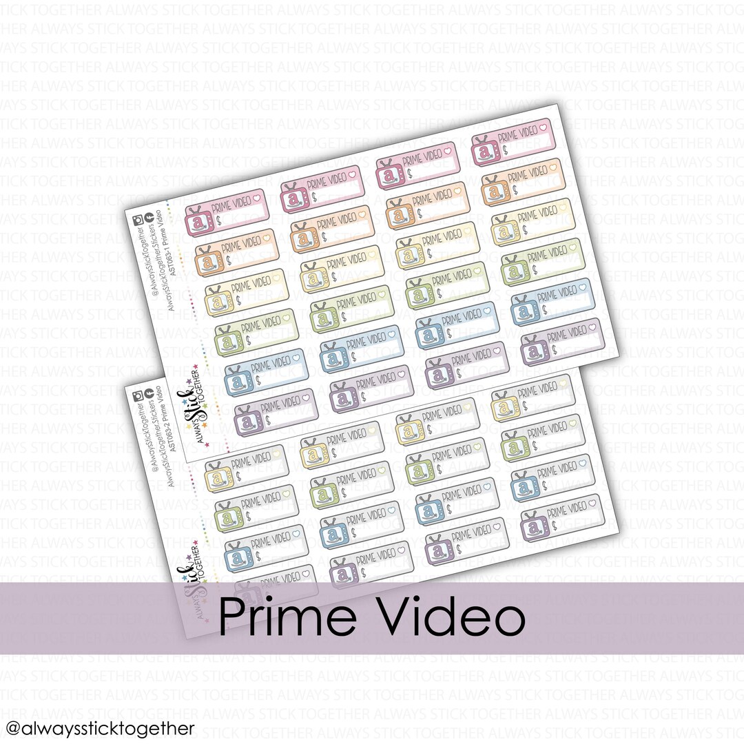 Prime Video Planner Stickers: Journal Scrapbook Embellishments - Etsy