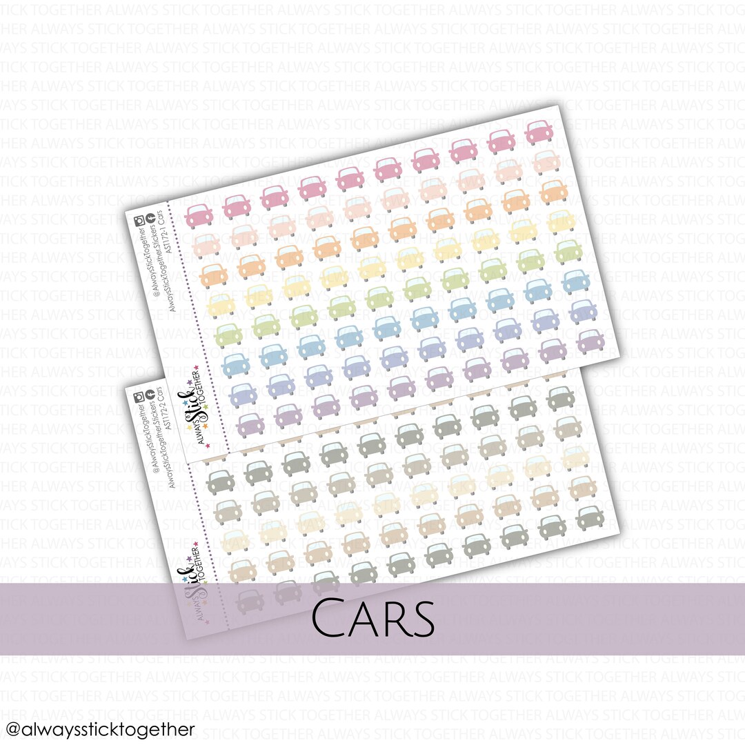 Journal Sticker Cars CAR ICON Stickers Perfect for Your Planner, Journal, or Scrapbook - Etsy