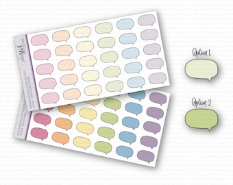 SPEECH BUBBLE Stickers perfect for your Planner, Journal, or Scrapbook