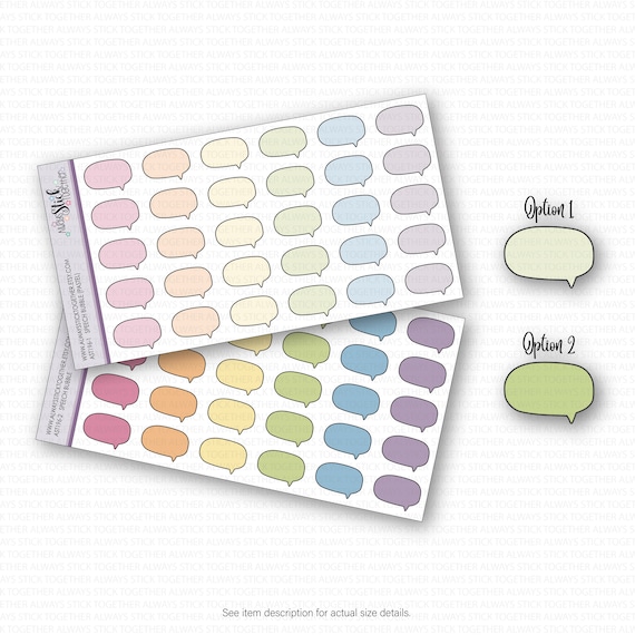 SPEECH BUBBLE Stickers perfect for your Planner, Journal, or Scrapbook