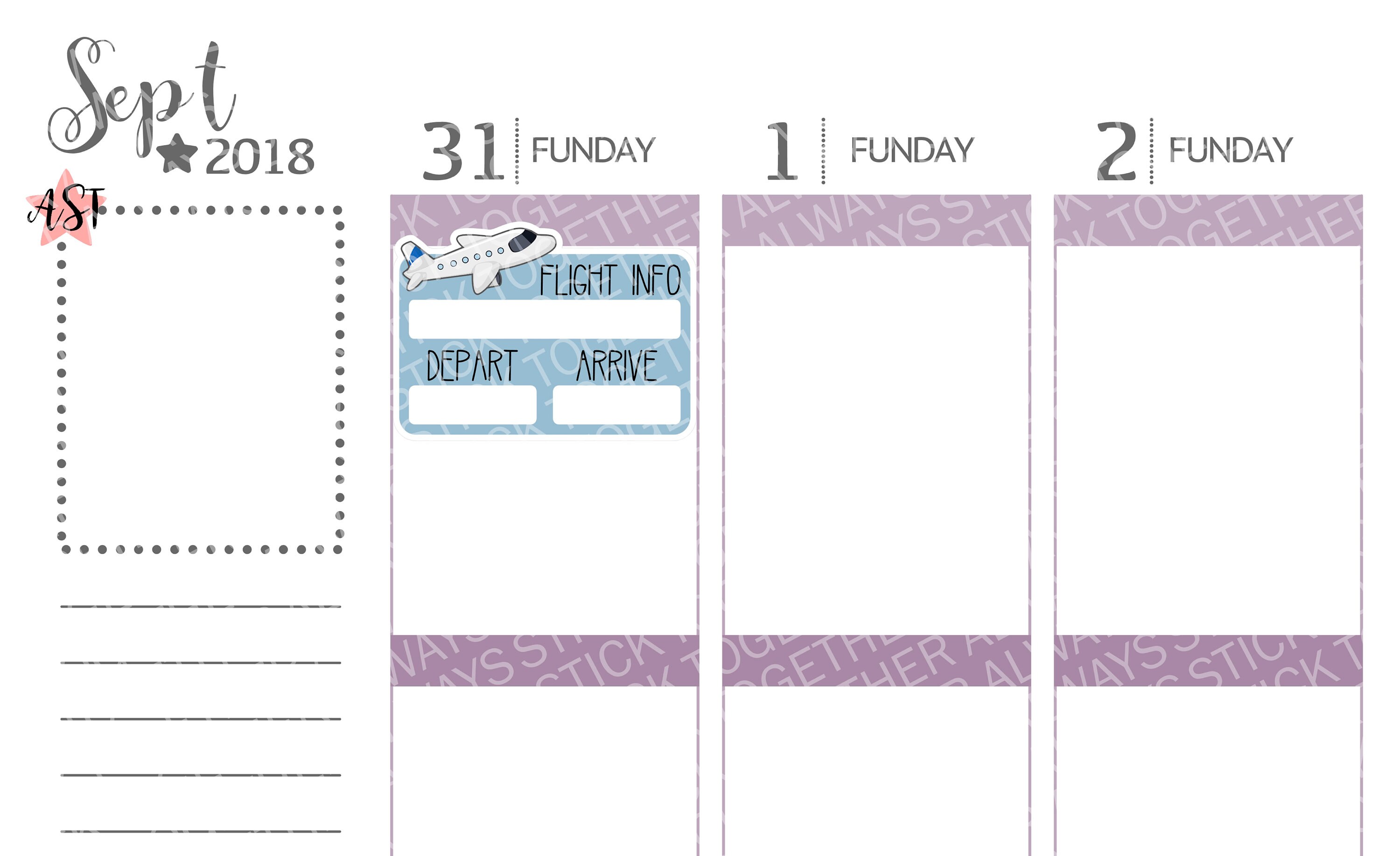 FLIGHT TRAVEL Stickers Perfect for Your Erin Condren Planner | Etsy