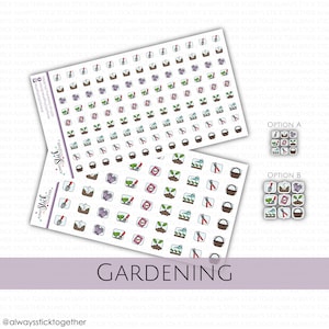 GARDENING Stickers perfect for your Planner, Journal, or Scrapbook