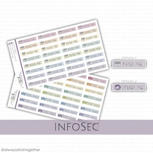 INFOSEC MEETING/HUDDLE Stickers perfect for your Planner, Journal, or Scrapbook