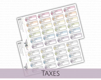 TAXES Stickers perfect for your Planner, Journal, or Scrapbook