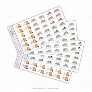 SCHOOL or PACK LUNCH Stickers perfect for your Erin Condren Planner, Journal, or Scrapbook