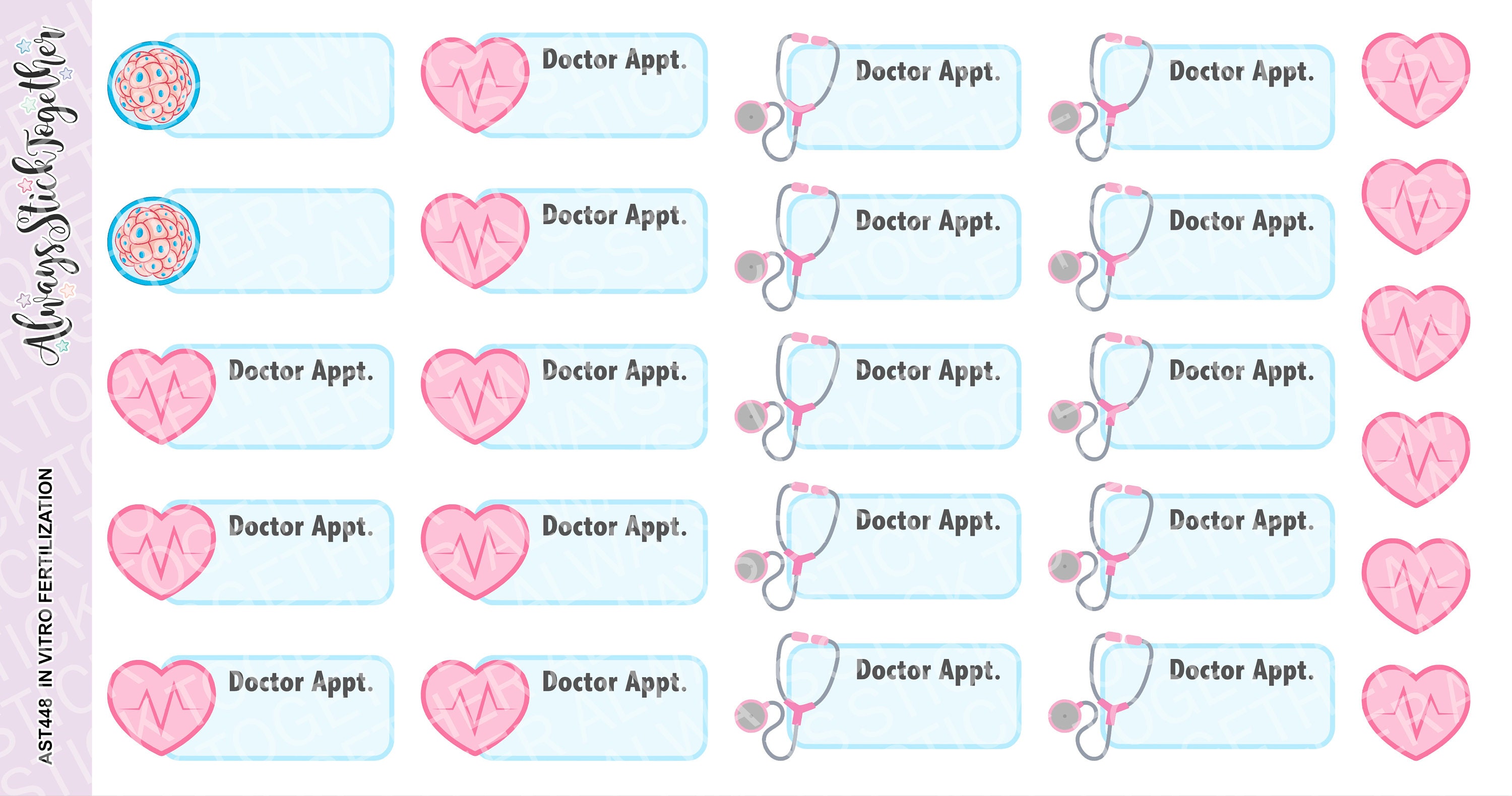 IVF, Fertility, in Vitro Stickers Perfect for Your Planner, Journal, or ...