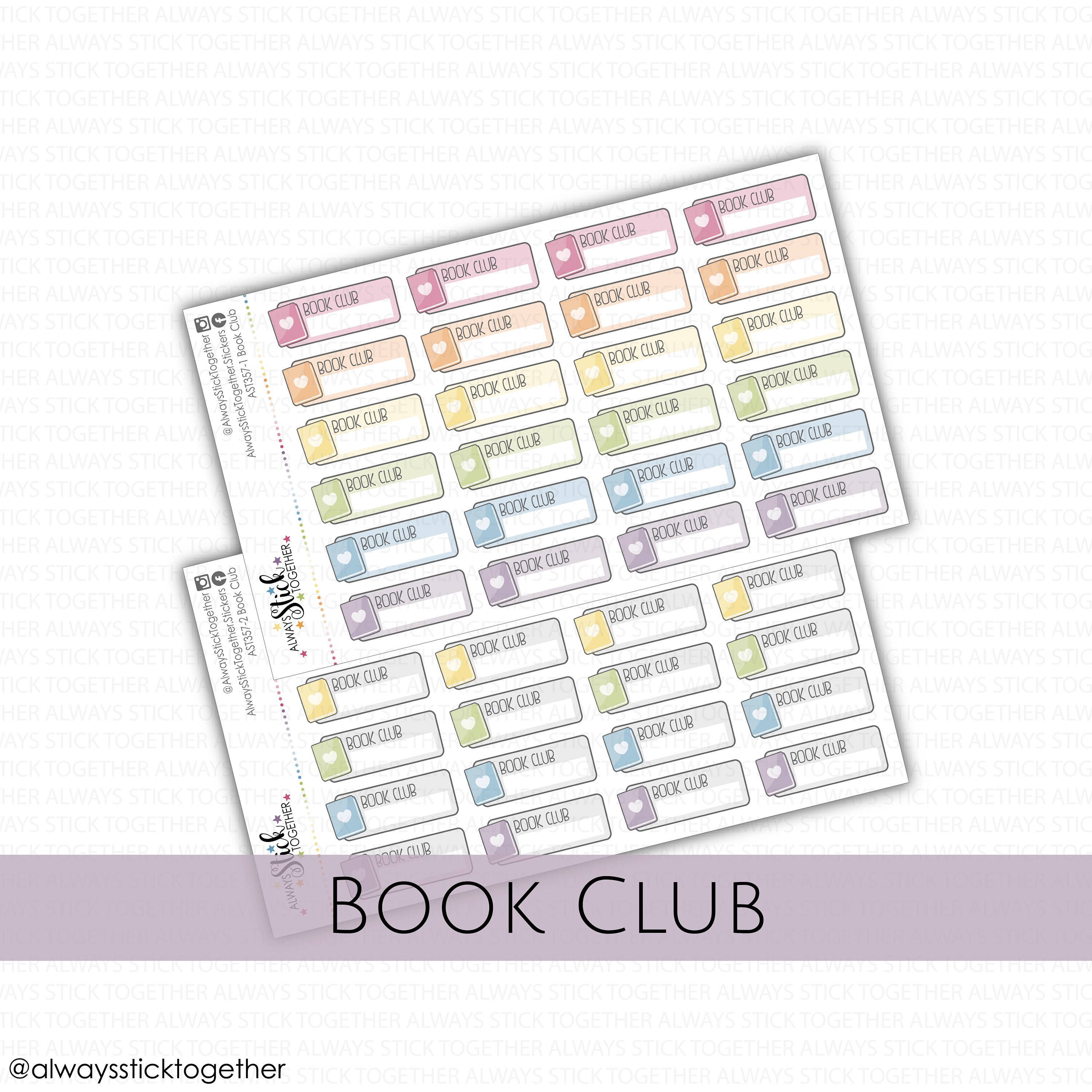 BOOK CLUB Stickers perfect for your Planner, Journal, or Scrapbook