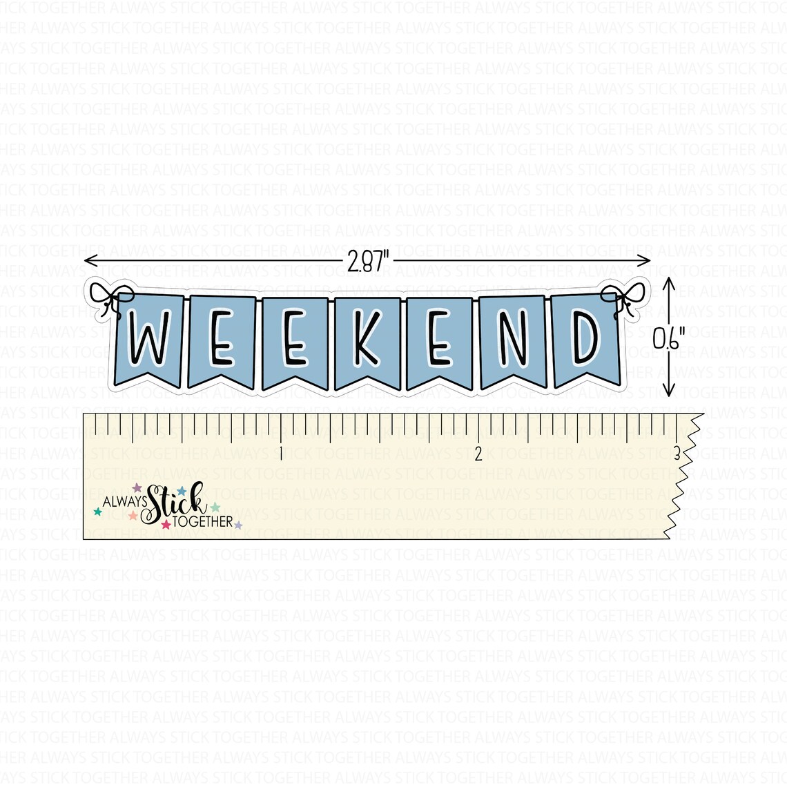 WEEKEND BANNER Stickers Perfect for Your Erin Condren Planner, Journal ...