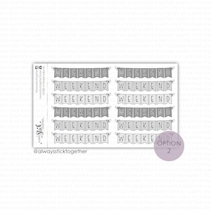 WEEKEND BANNER Stickers Perfect for Your Erin Condren Planner, Journal ...
