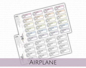 AIRPLANE Stickers perfect for your Planner, Journal, or Scrapbook