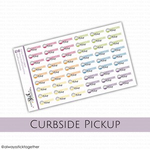 CURBSIDE PICKUP Stickers perfect for your Planner, Journal, or Scrapbook