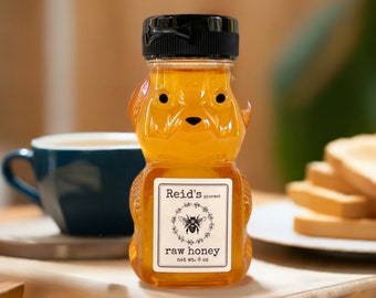6oz Honey Bear: Natural Clover Honey, Tea Sweetener
