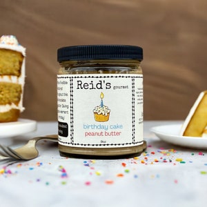 Birthday Cake Peanut Butter: White Chocolate & Sprinkles