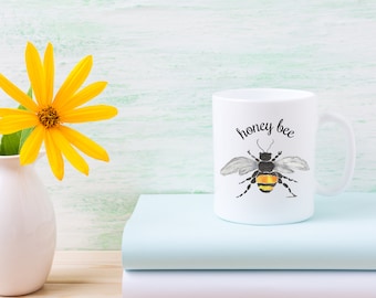 Bee Mug Beekeeper Gift Bee Themed Gift Honey Bee Gift Honeybee Cup